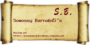 Somossy Barnabás névjegykártya