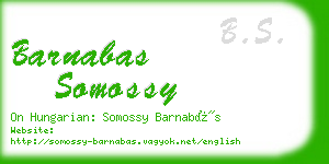 barnabas somossy business card